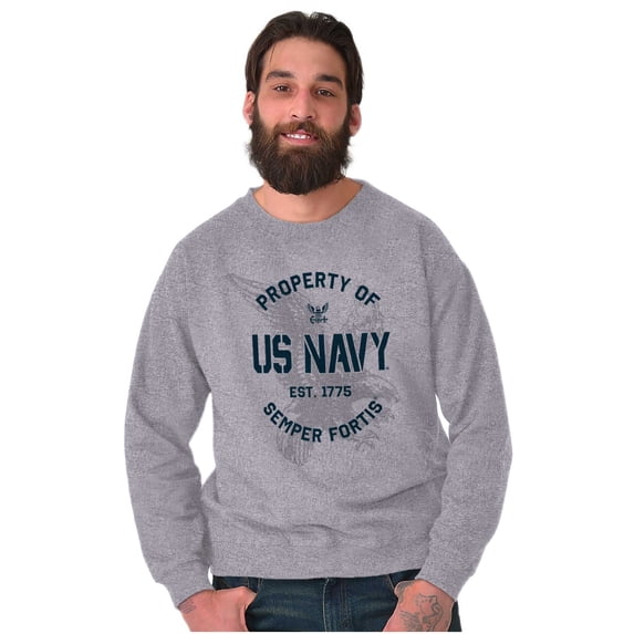 US Navy Property of Semper Fortis Unisex Plus Size Sweatshirt Brisco Brands 3X