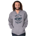 thumbnail image 1 of US Navy Property of Semper Fortis Unisex Plus Size Zip Hoodie Brisco Brands 5X, 1 of 5