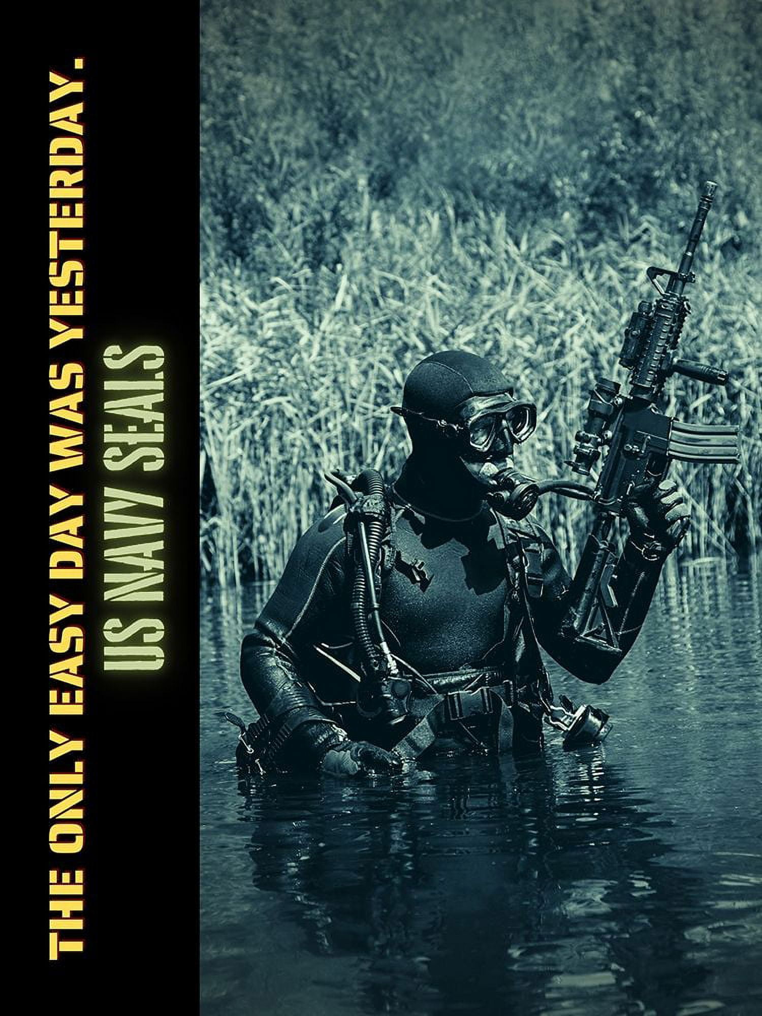 US Navy SEALS Quote Easy Day by ArtsyQuotes (18 x 24)