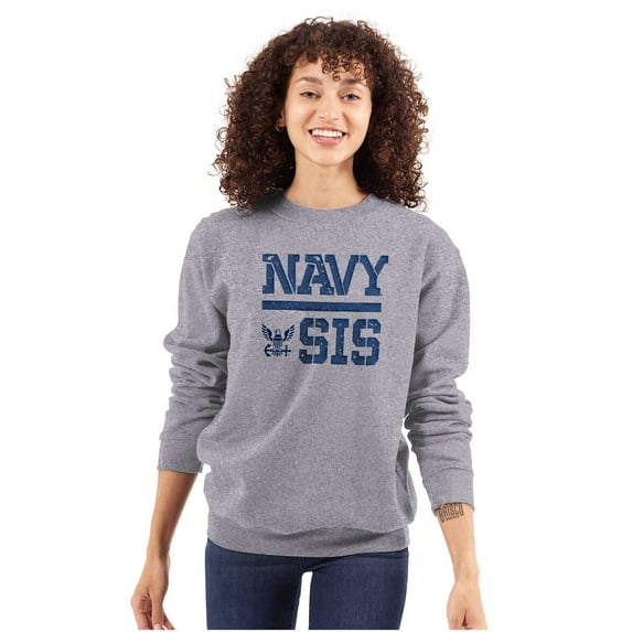 US Navy Sis Military Anchor Logo Women Plus Size Sweatshirt Brisco Brands 2X