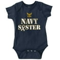 thumbnail image 1 of US Navy Sister Military Logo Ribbon Bodysuit Jumper Girls Infant Baby Brisco Brands NB, 1 of 6
