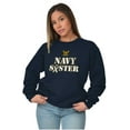 thumbnail image 1 of US Navy Sister Military Logo Ribbon Women Crewneck Sweatshirt Brisco Brands X, 1 of 6