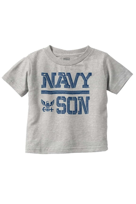 US Navy Son Military Anchor Logo Youth T Shirt Tee Boys Infant Toddler Brisco Brands 2T