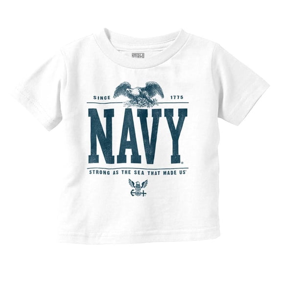US Navy Strong As Sea That Made Us Toddler Boy Girl T Shirt Infant Toddler Brisco Brands 3T