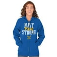 thumbnail image 1 of US Navy Strong Mom Anchor Logo Women Plus Size Zipper Hoodie Brisco Brands 2X, 1 of 5