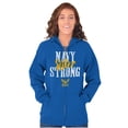 thumbnail image 1 of US Navy Strong Sister Anchor Logo Women Plus Size Zipper Hoodie Brisco Brands 2X, 1 of 5