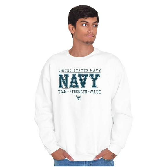 US Navy Team Strength Value Sweatshirt for Men or Women Brisco Brands S