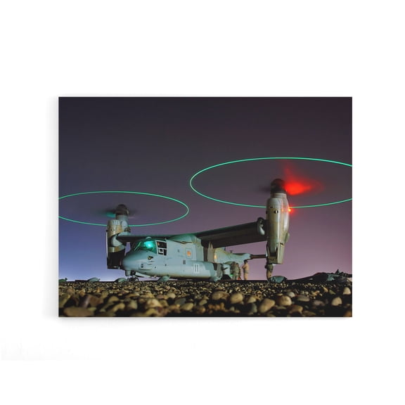 US Navy V 22 Osprey Tritrotor Aircraft Canvas Wall Art Print 12X16"