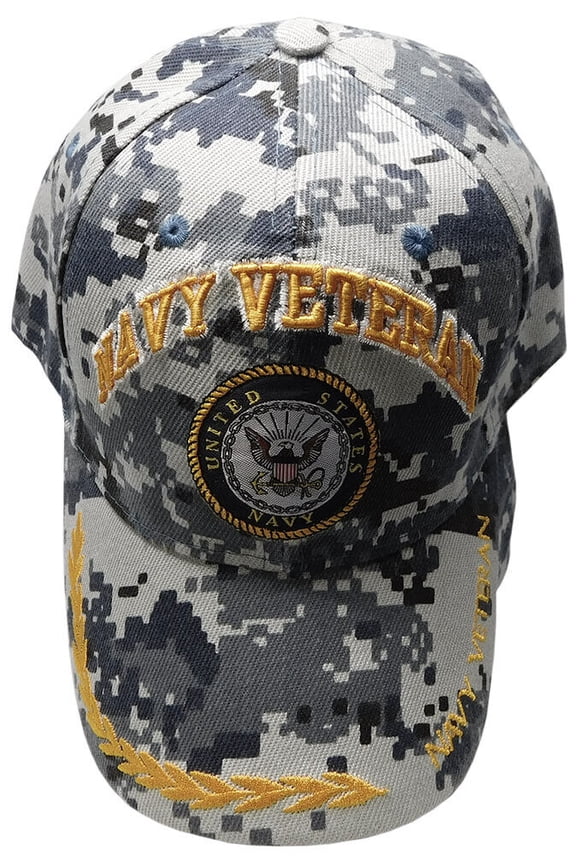 US Navy Veteran Emblem Blue ACU Digital Camo Embroidered Cap Hat LICENSED