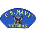 thumbnail image 1 of Eagle Emblems PM1377 Patch - USN, Hat, Veteran - 5.25 x 3 in., 1 of 2