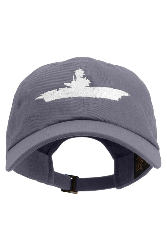 US Navy Warship Icon Unstructured Low Profile 6 panel Cotton Cap - Dk Grey OSFM