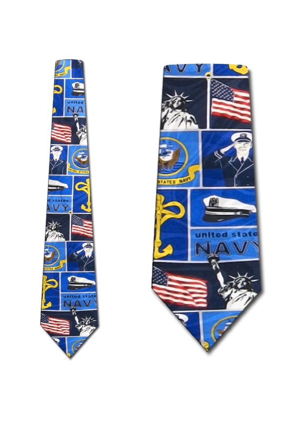 US Navy squares (Navy) Necktie Mens Tie