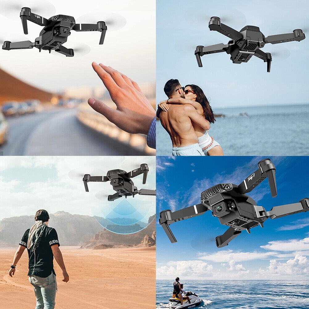 US New RC Drone With 4K HD Dual Camera WiFi FPV Foldable Quadcopter +4 Battery