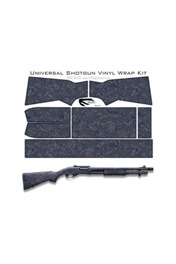 Tiger Stripe Camo Pre-Cut Universal Shotgun Skin Vinyl Wrap, 20x30in, Digital Navy