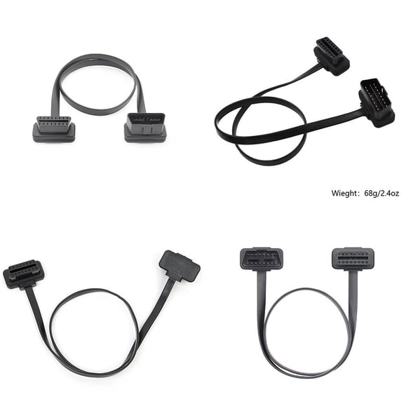 US OBD2 16 Pin Male to Female Socket Plug ELM327 Diagnostic Extension Cable Lead