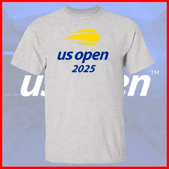 US Open Tennis 2025 Logo Unisex T Shirt,Sport Grey Color,Size 3XL