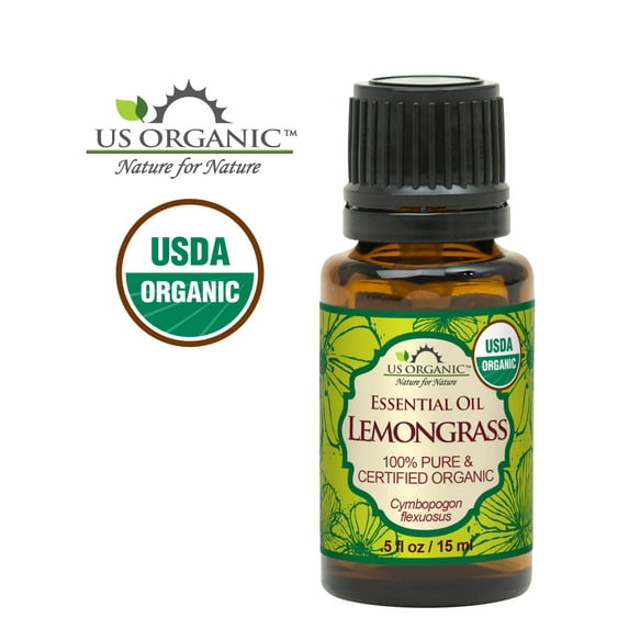 US Organic Lemongrass Essential Oil, 100% Pure Certified USDA Organic