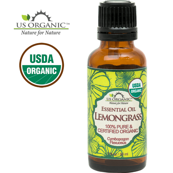 US Organic 100% Pure Certified USDA Organic - Lemongrass Essential Oil - 30ml