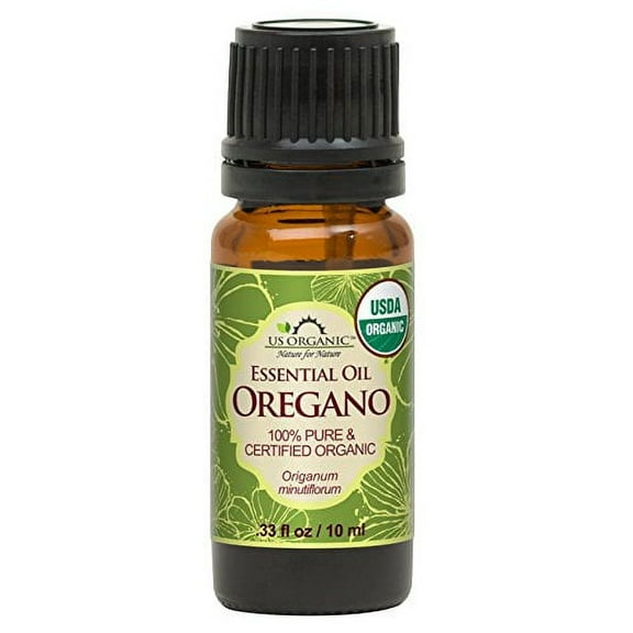 US Organic 100% Pure Oregano Essential Oil - USDA Certified Organic, Steam Distilled (10 ml) Oregano 0.33 Fl Oz (Pack of 1)