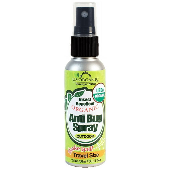 US Organic Anti Bug Spray - Travel Size 2 oz