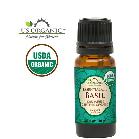 US Organic  Basil Essential Oil, 100% Pure Certified USDA Organic