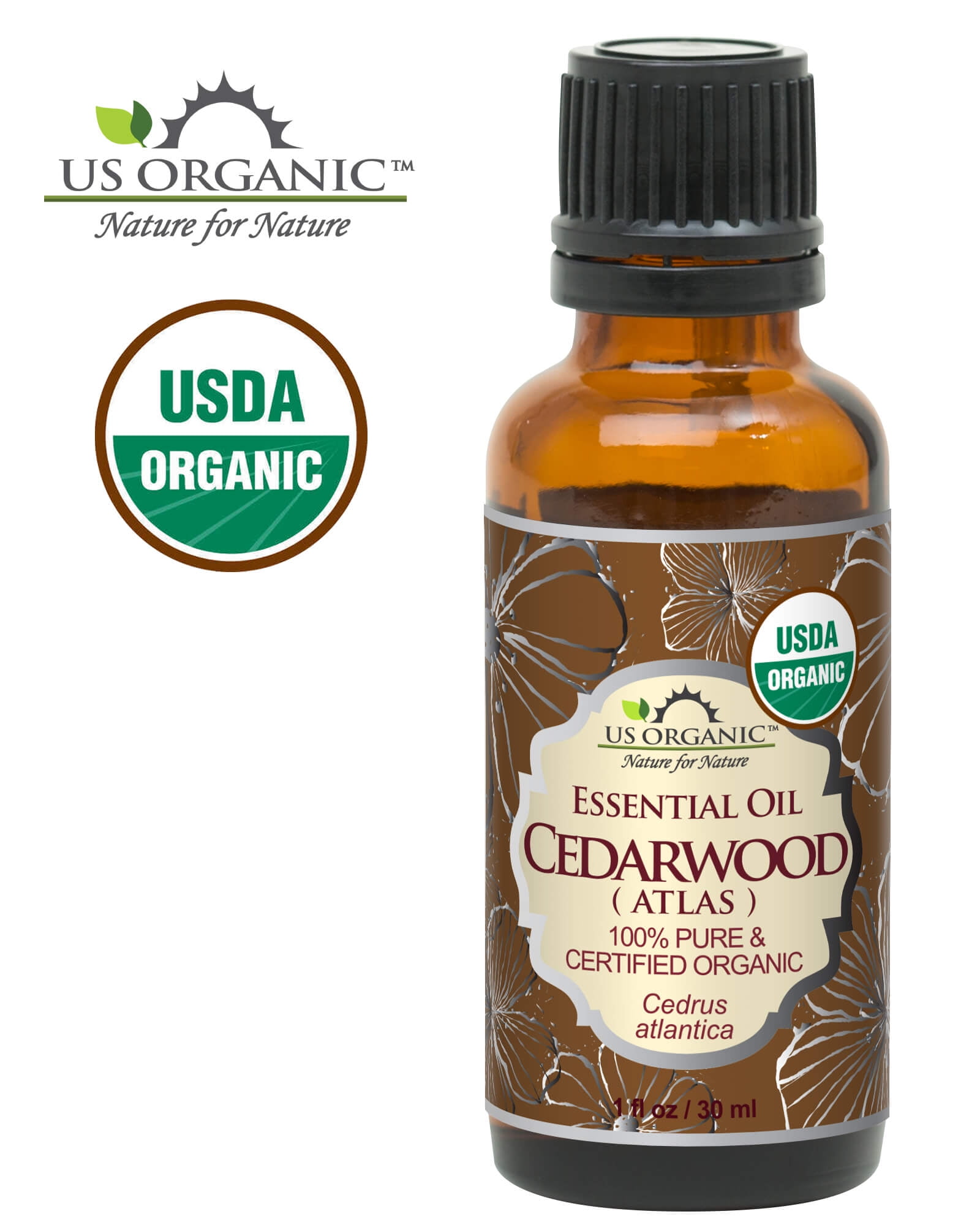 US Organic Cedarwood Essential Oil, 100% Pure Certified USDA Organic
