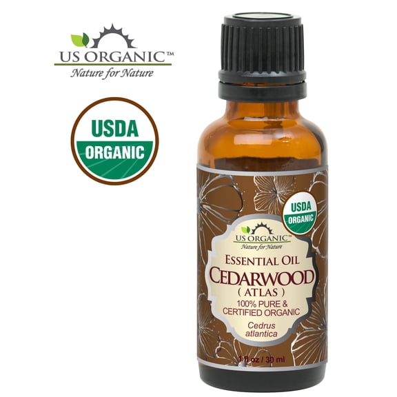 US Organic Cedarwood Essential Oil, 100% Pure Certified USDA Organic