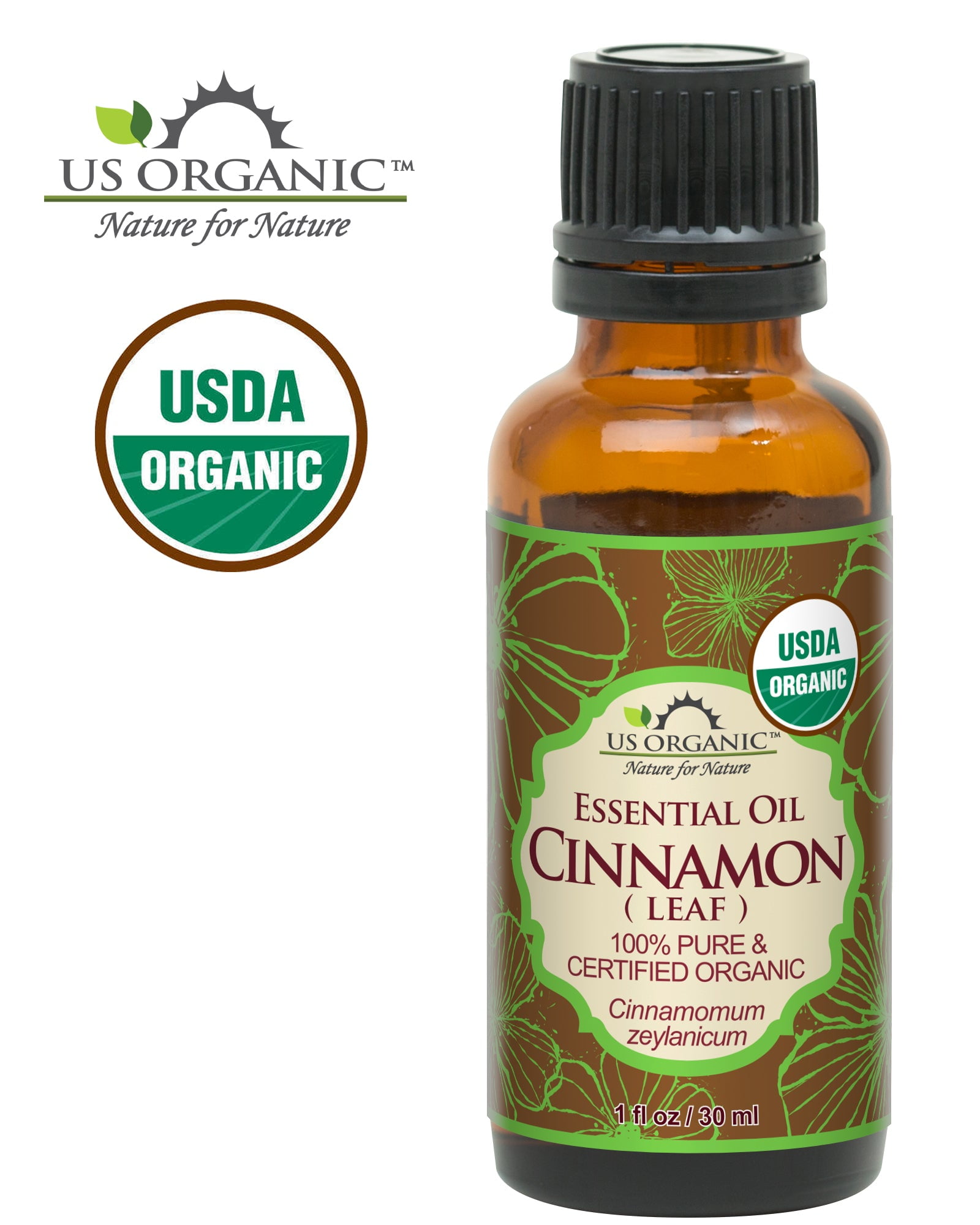 US Organic Cinnamon Leaf Essential Oil, 100% Pure Certified USDA Organic