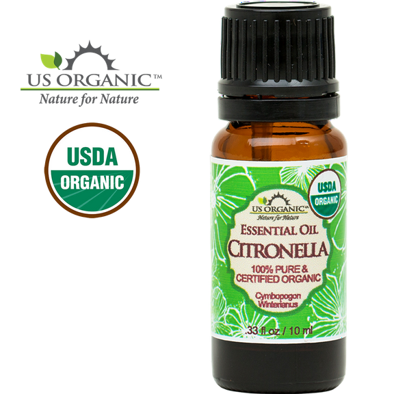 US Organic Citronella Essential Oil, 100% Pure Certified USDA Organic