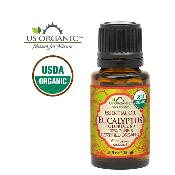 US Organic Eucalyptus Essential Oil (Globulus), 100% Pure Certified USDA Organic