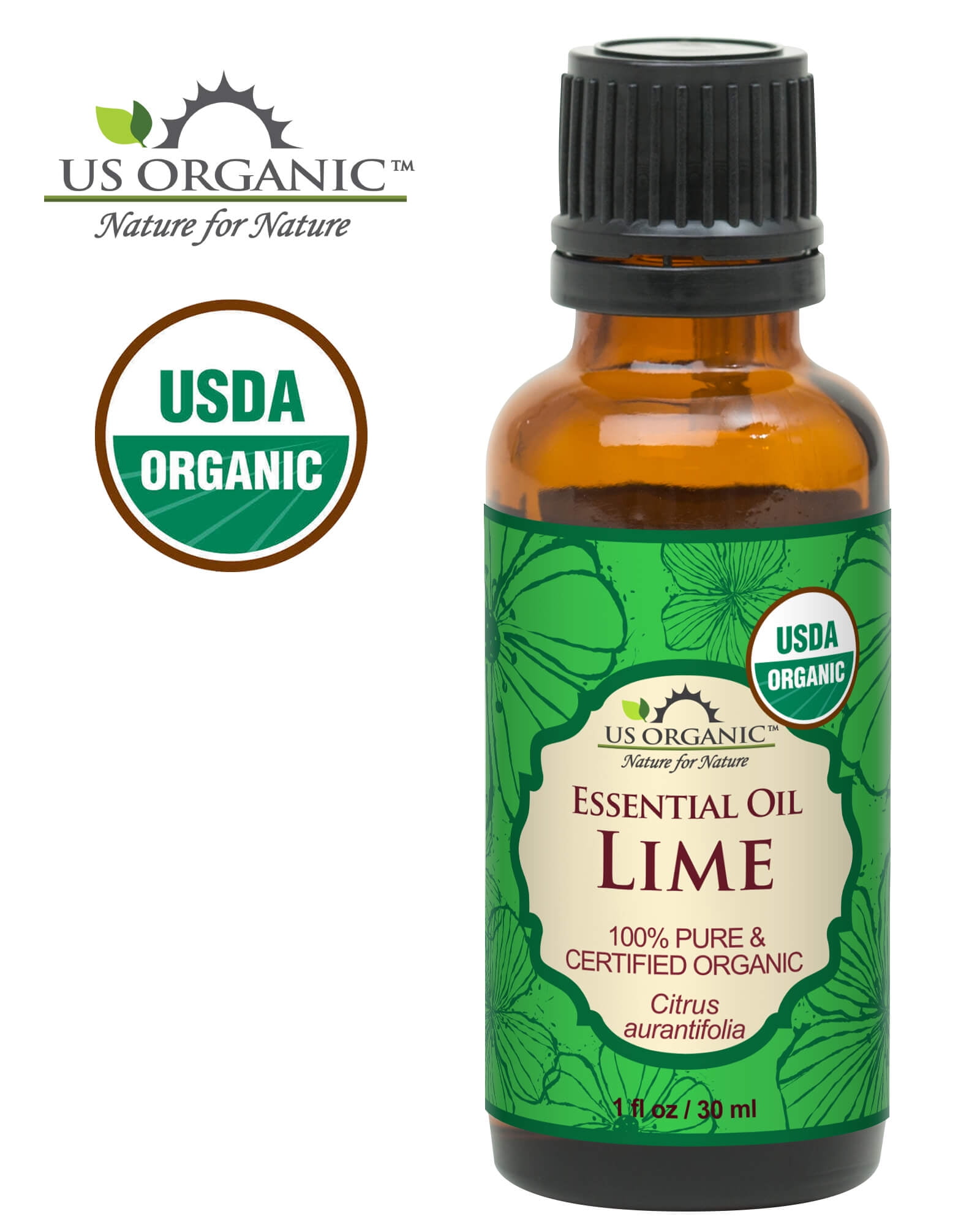 US Organic Lime Essential Oil, 100% Pure Certified USDA Organic