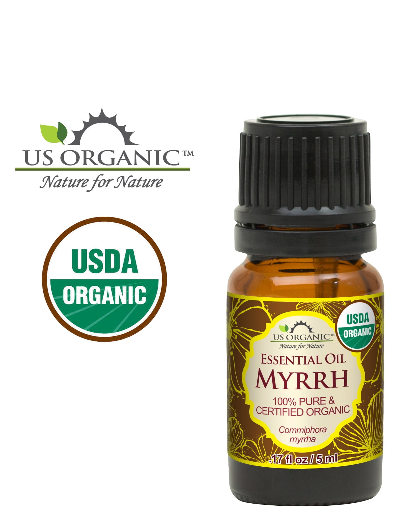 US Organic Myrrh Essential Oil, 100% Pure Certified USDA Organic