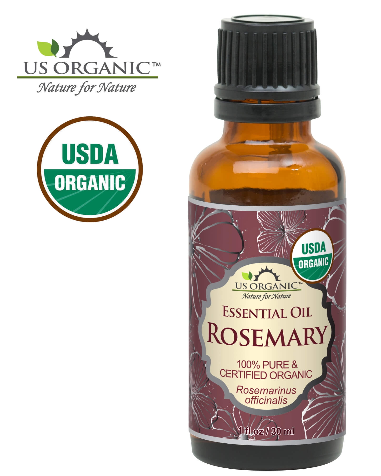 US Organic Rosemary Essential Oil, 100% Pure Certified USDA Organic, 30 ml