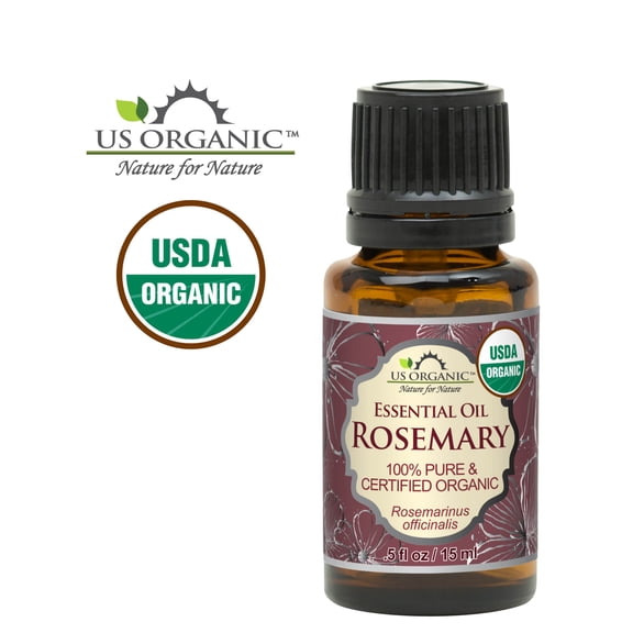 US Organic Rosemary Essential Oil, 100% Pure Certified USDA Organic, 15 ml