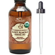 US Organic Sweet Almond Kernel Oil, 100% Pure Certified USDA Organic, 4 oz