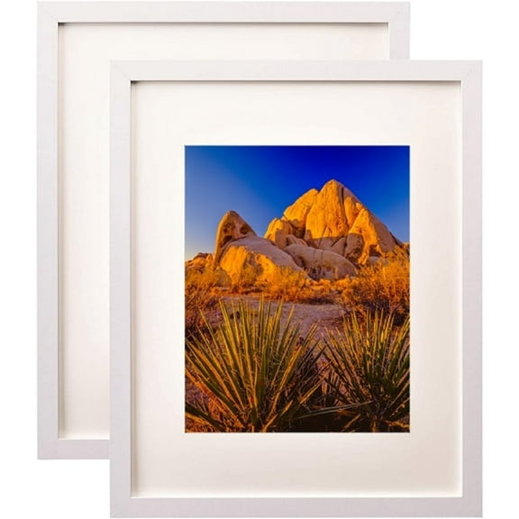 US PRIDE FURNITURE 16x20 MDF Picture Frame,White,Set of 2