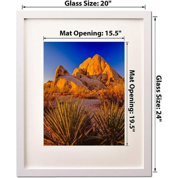 US PRIDE FURNITURE 20x24 MDF Picture Frame,White