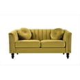 thumbnail image 1 of US PRIDE FURNITURE Hills Tufted Back Nailhead 61.4'' Loveseat-Yellow Green, 1 of 4
