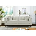 thumbnail image 1 of US PRIDE FURNITURE Hills Tufted Back Nailhead 75.2" Sofa-Ivory, 1 of 4