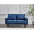 thumbnail image 1 of US PRIDE FURNITURE Tufted Cushion Back 57.5 Wide Loveseat-Dark Blue, 1 of 5