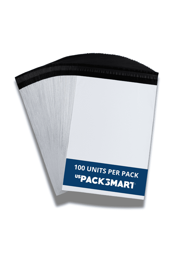 Poly Mailers, 12"x15", White, 100-Pack Mailing Envelopes