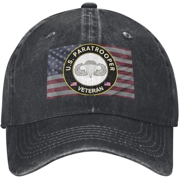 US Paratrooper Airborne Division Army Veteran Baseball Cap Adjustable Personalized Adult Sports Hats
