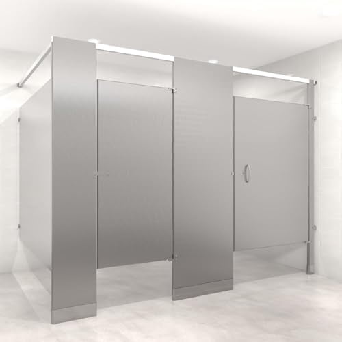 US Partitions Stainless Steel Toilet Partition Overhead Braced, Floor ...