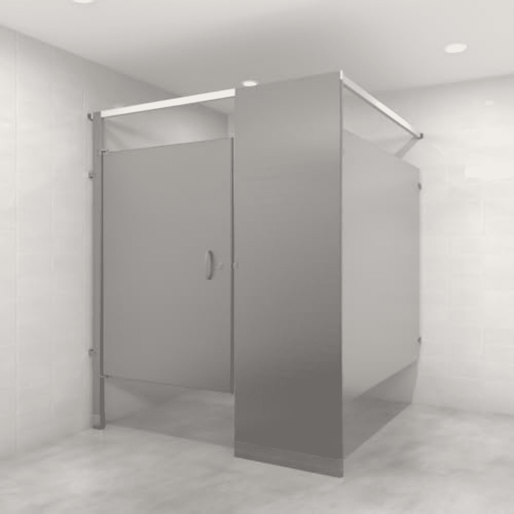 US Partitions Stainless Steel Toilet Partition - Overhead Braced, Floor ...