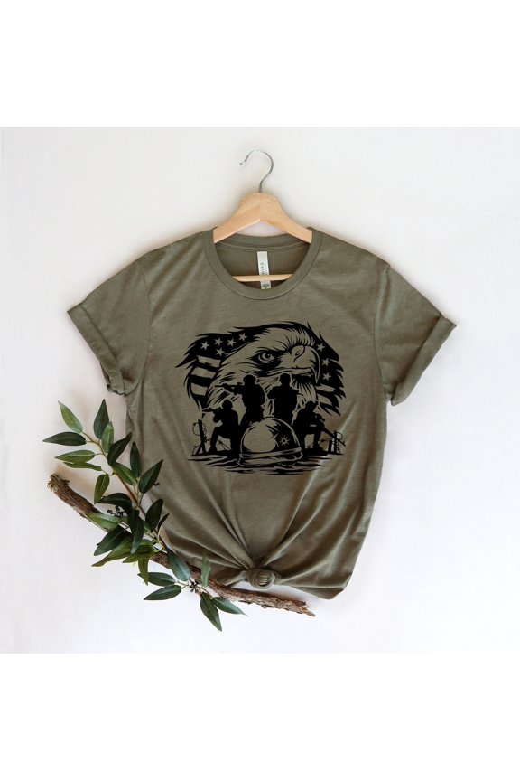 US Patriotic Eagle Soldier Shirt,American Troops Shirt,American Shirts,4th Of July,Patriot