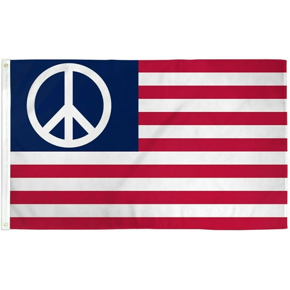 US Peace Sign Flag United States America USA 3x5 ft American Anti-war Pacifist