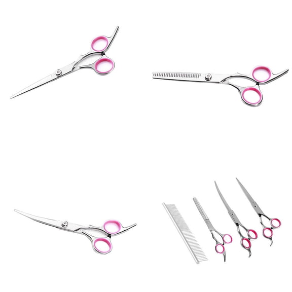 US Pet Dog Grooming Scissors Stainless Straight Curved Thinning Shears Trimmer