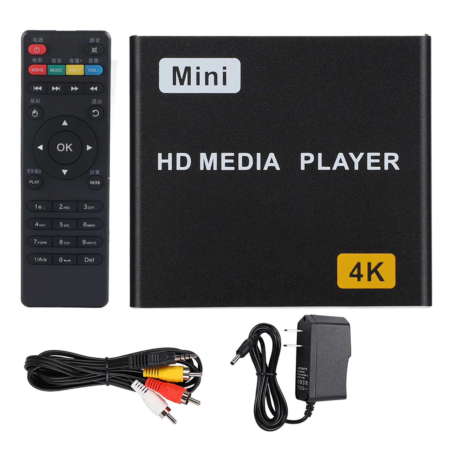 US Plug 100240V 4K Full HD Digital Media Player HDMI USB s SPDIF Home