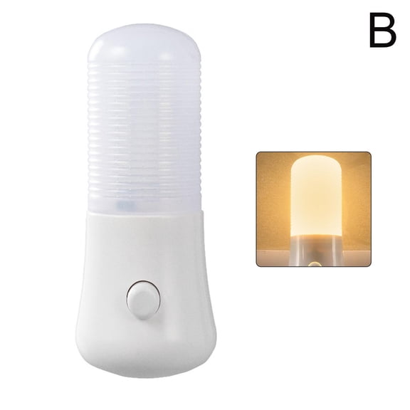 US Plug 3w Plug-In Wall Manual Led Night Light On/Off Switch Lam Indoor GX