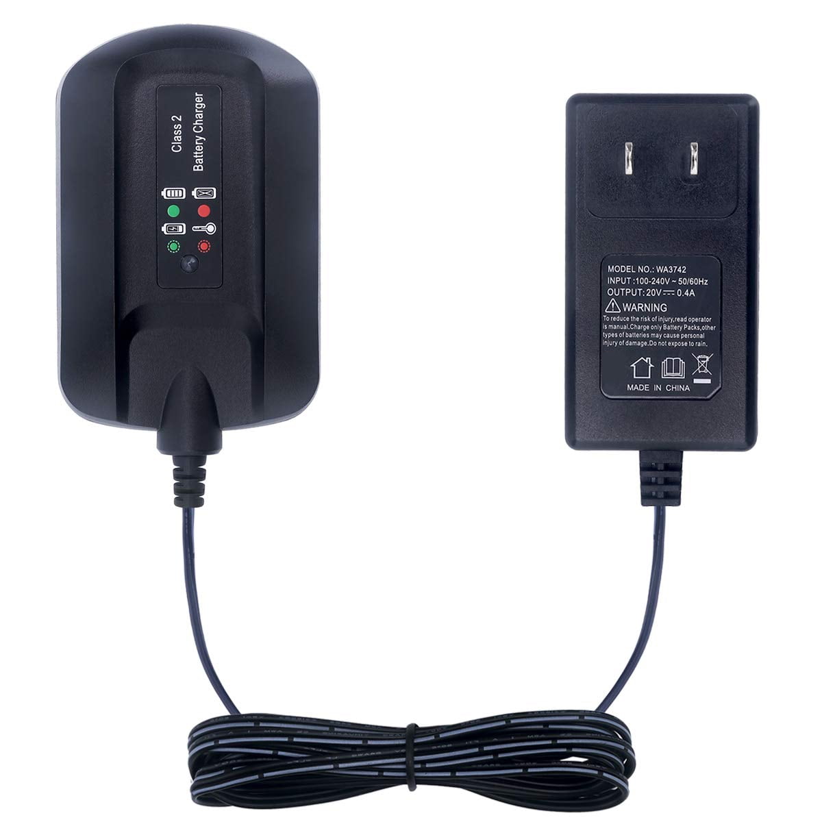 US Plug Charger Compatible with Worx 18V 20V PowerShare Battery